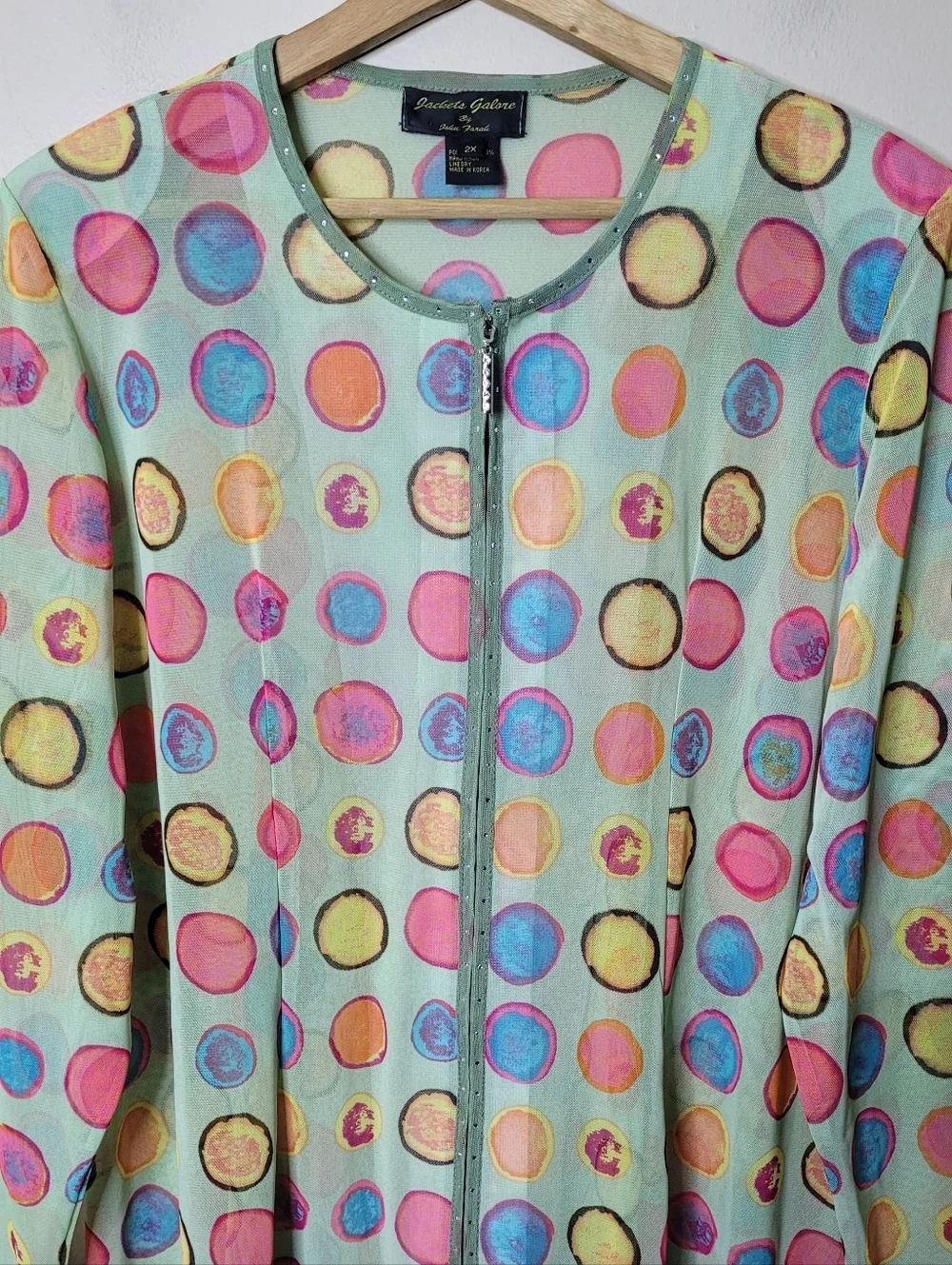 Vintage John Farah Sheer Polka Dot Jacket